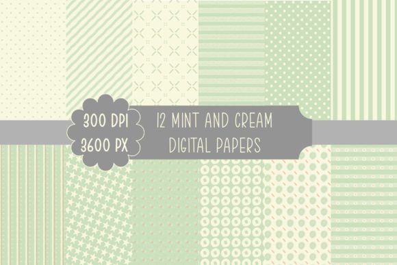 12 Mint Cream Digital Papers 3600 Px: A Versatile Resource for Creative Projects