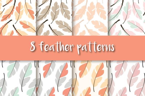 8 Seamless Feather Designs