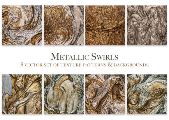 Abstract Metallic Swirls: Elegant Design for Every Project