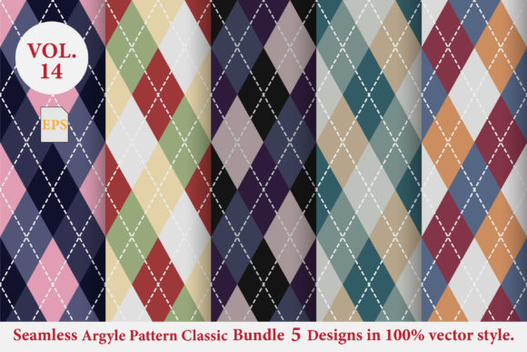 Argyle Classic Pattern Bundle Vol.14: A Timeless Design Resource for Modern Creators