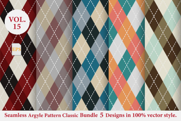 Argyle Classic Pattern Bundle Vol.15: A Versatile Design Resource for Creators and Businesses