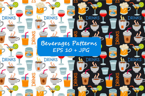 Beverages and Seamless Patterns