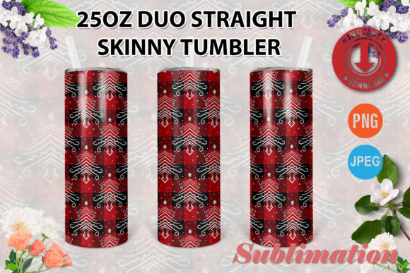 Christmas Plaid 25oz Duo Skinny Tumbler: A Festive and Practical Choice