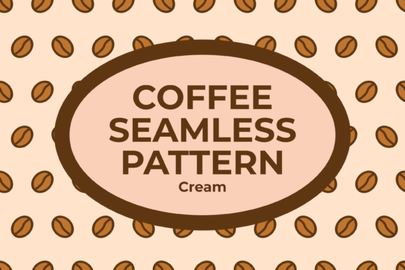 Coffee Icon in Cream Background Pattern