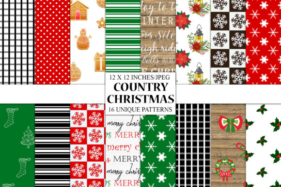 Country Christmas Digital Papers: A Versatile Creative Resource for Every Holiday Project