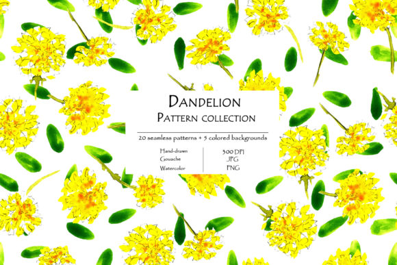 Dandelion Pattern Collection: A Vibrant Floral Resource for Creative Projects
