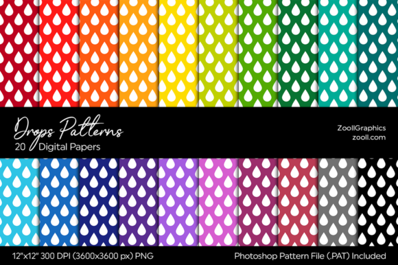 Drops Digital Papers: Creative Design Assets