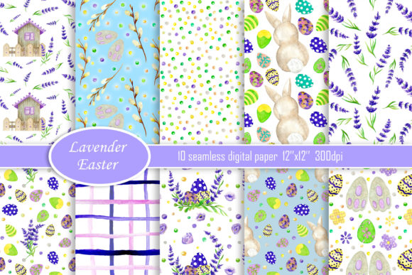 Easter Digital Paper, Easter Watercolor
