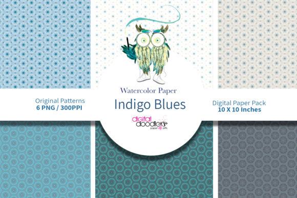Indigo Prints: A Modern Indigo Inspired Paper Set