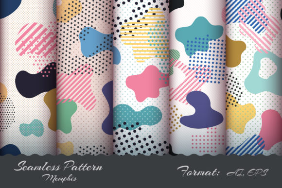 Memphis Seamless Pattern Set: A Must-Have for Creative Professionals