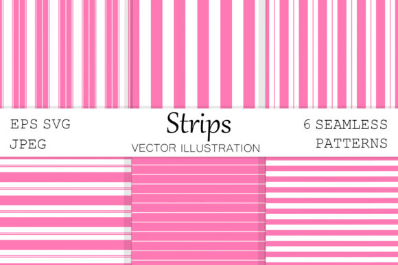 Pink Valentines Day Strips Pattern SVG for Creative Projects