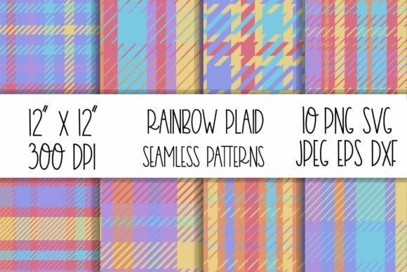 Rainbow Seamless Pattern Set for Creative Projects