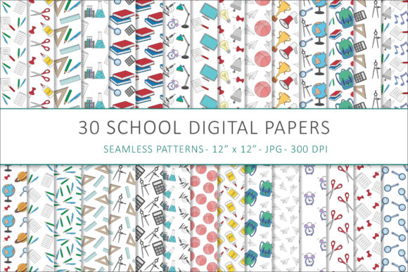 School Hand Drawn Digital Paper: A Creative Resource for Designers and Educators