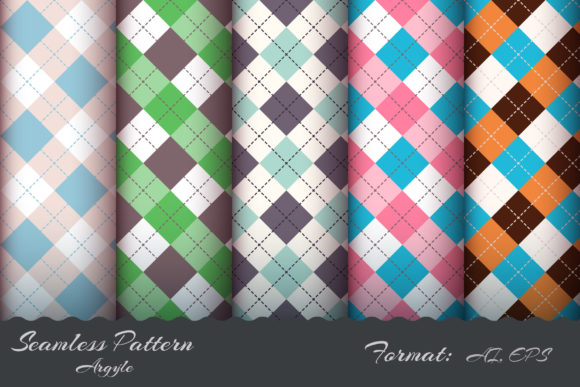 Set Classic Argyle Seamless Pattern for Creative Professionals