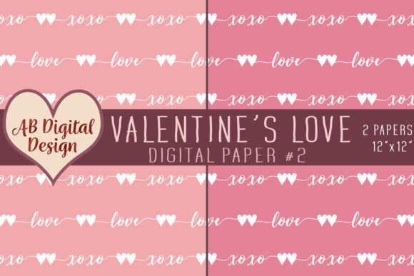Valentines Day Love Pink Digital Paper: A Versatile Design Resource for Creative Projects