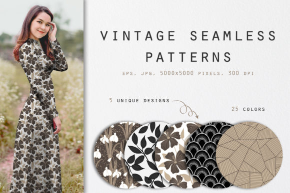 Vintage Floral and Abstract Seamless Patterns: A Strategic Design Resource for Creativity and Business