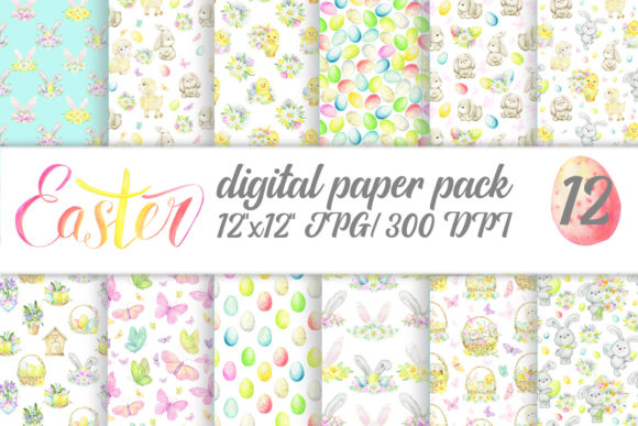 Watercolor Cute Animals Paper. Digital: A Versatile Resource for Creative Projects