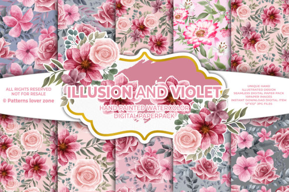 Watercolor Floral Seamless Pattern VL52: A Versatile Design for Creative Projects