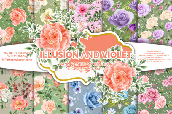 Watercolor Floral Seamless Pattern VL54