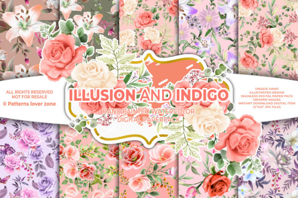 Watercolor Floral Seamless Pattern VL56: A Versatile Digital Design for Modern Creativity