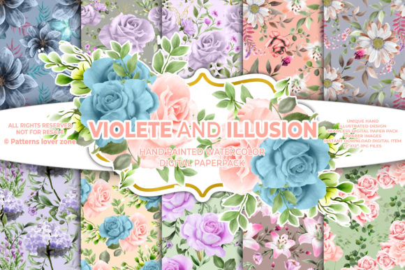 Watercolor Floral Seamless Pattern VL59: A Versatile Digital Design for Creative Projects
